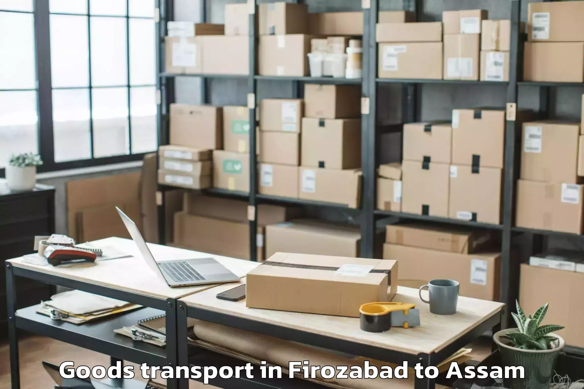 Easy Firozabad to Guwahati University Goods Transport Booking